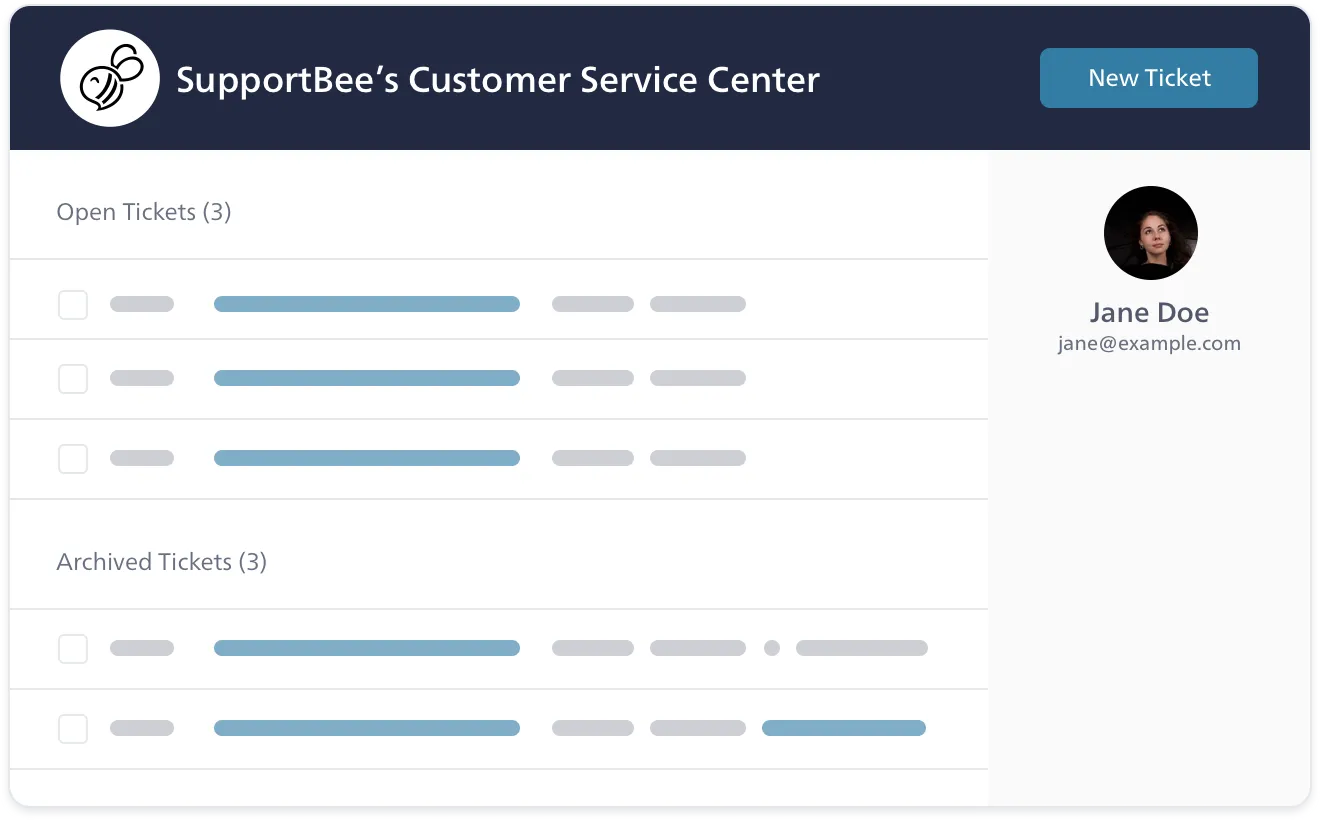 Your clients have access to all their tickets in the customer
portal